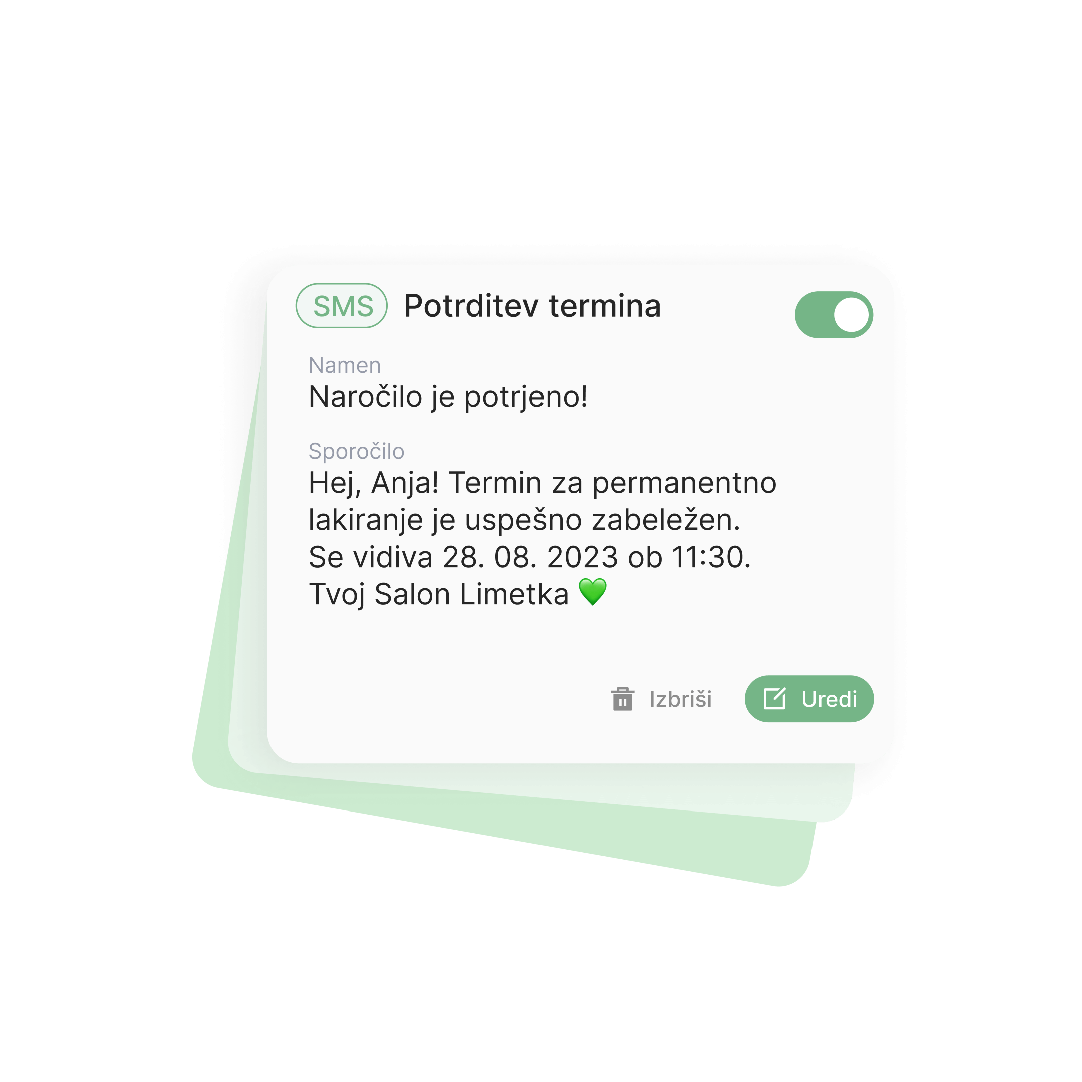 Avtomatski SMS-i - Lime Booking