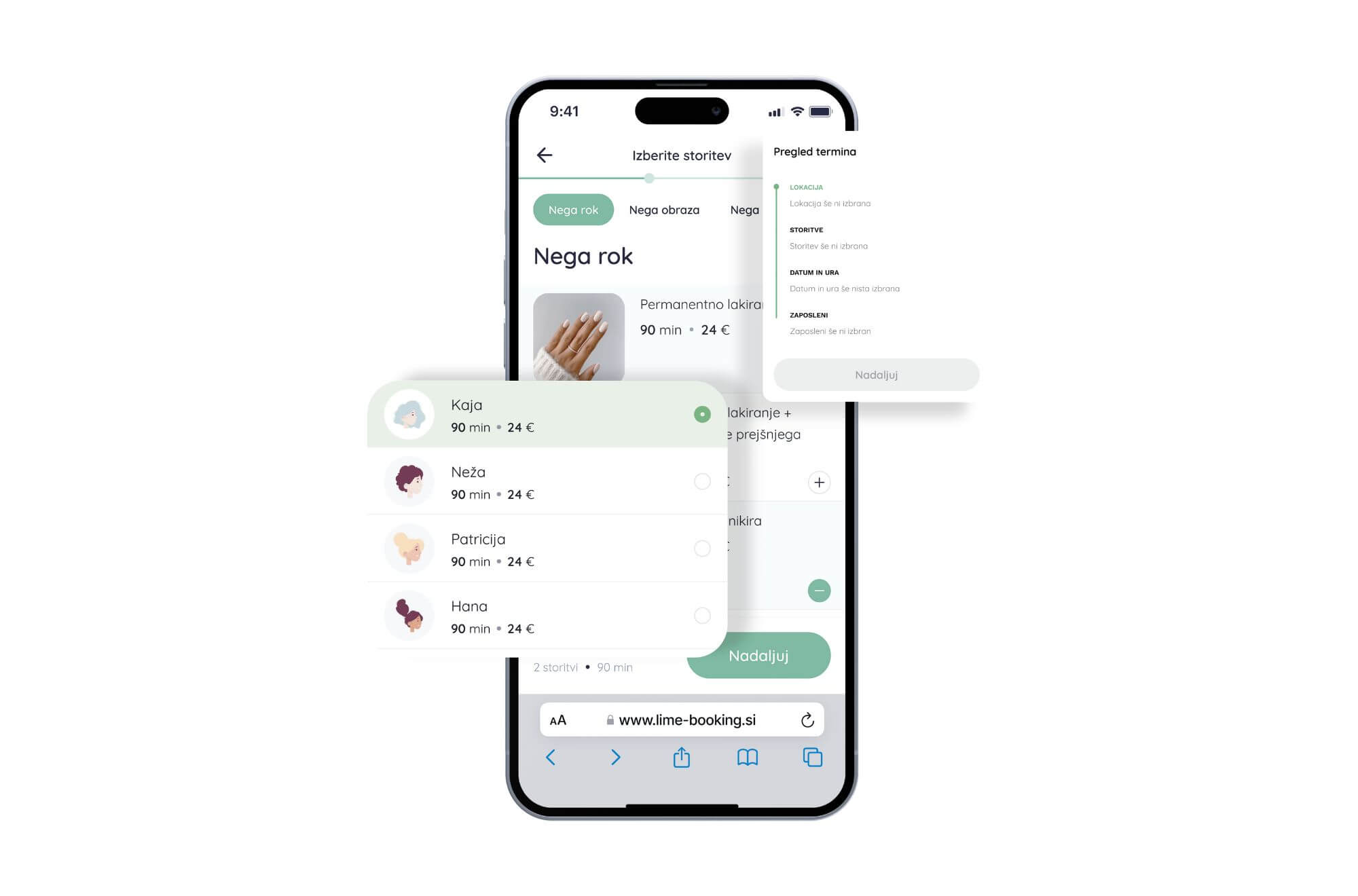 vodenje salona - lime booking