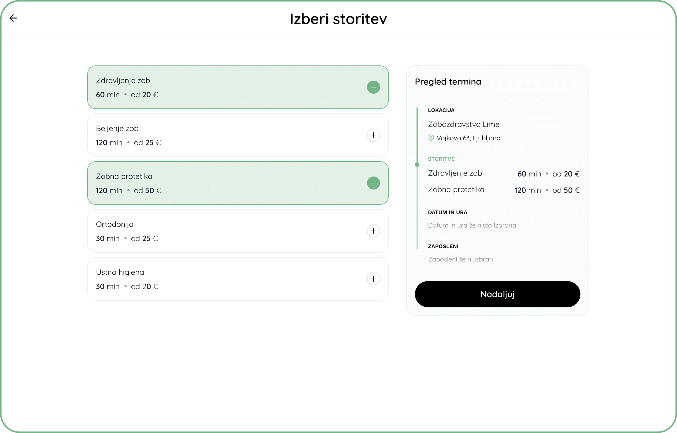 storitev - lime booking