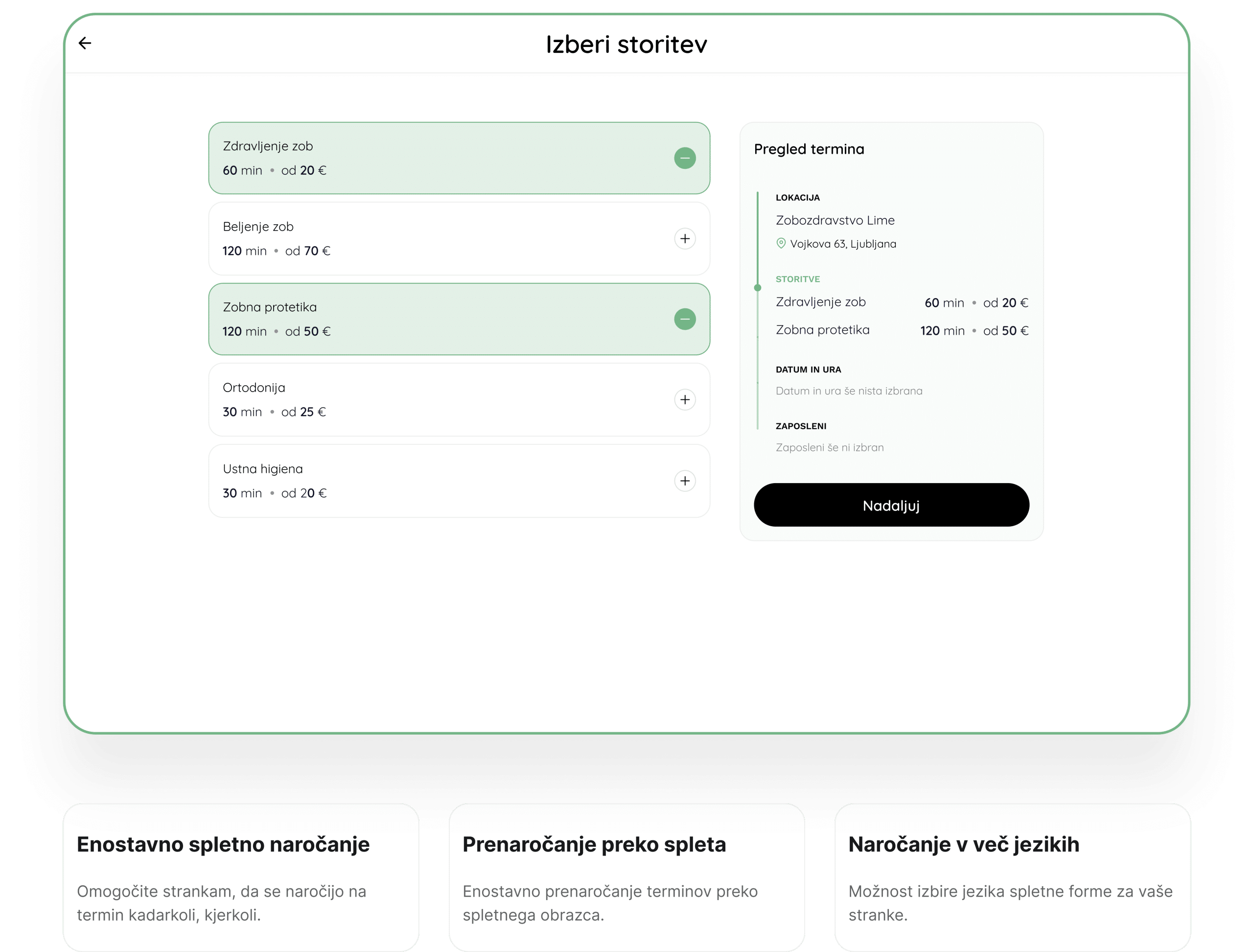 storitev - lime booking