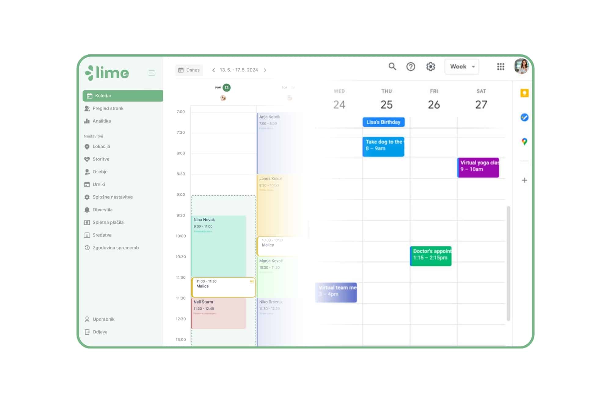 lime booking_google calendar